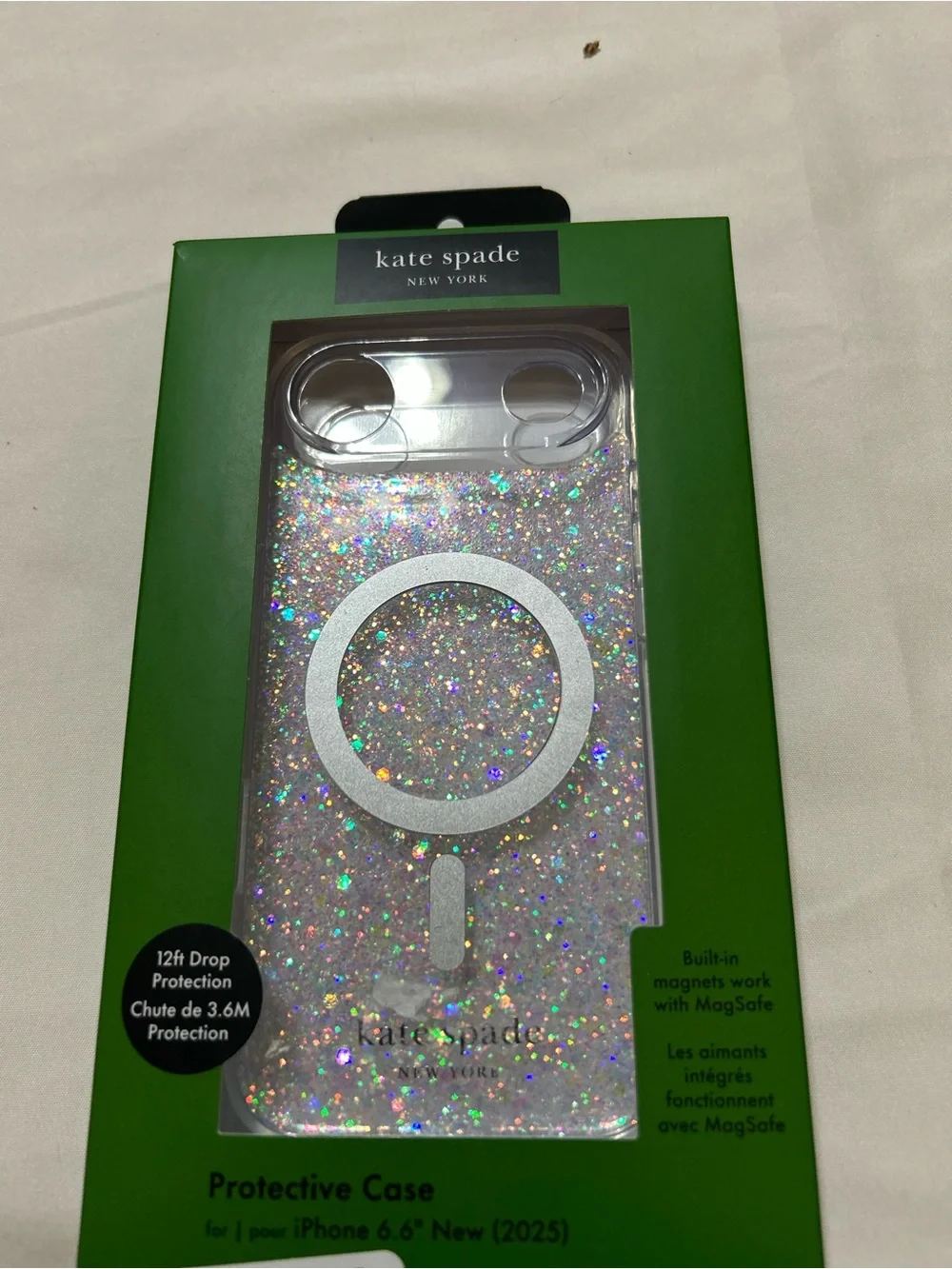 kate spade Glitter MagSafe Compatible iPhone Case - Iridescent Sparkle.